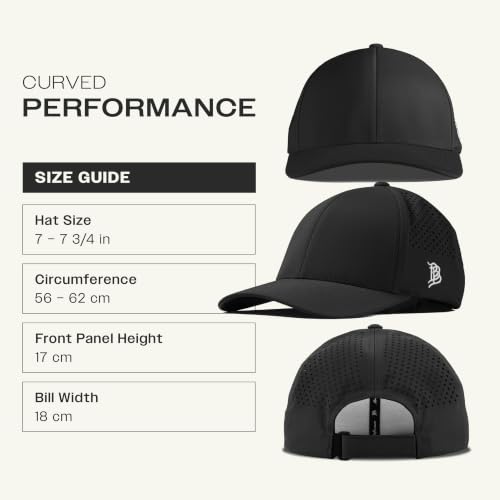 Branded Bills Bare Curved Performance Hat for Men - Heather Gray