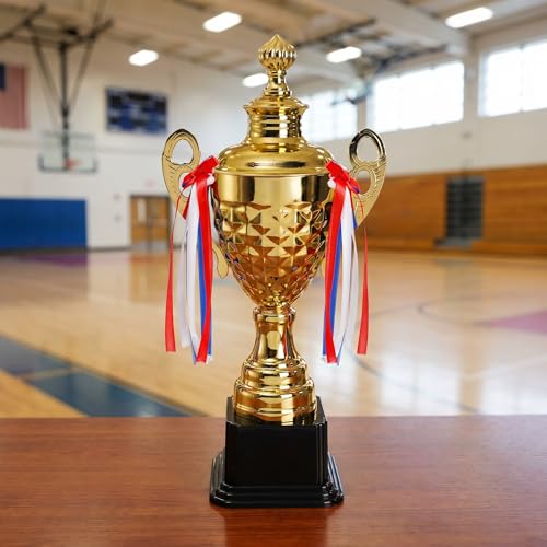Large Gold Trophy Cup - 14.5" Award for Sports & Tournaments