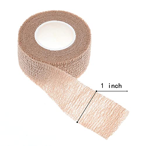 Self-Adhesive Elastic Bandage Wrap - 8 Rolls 1" x 5 Yards - Skin