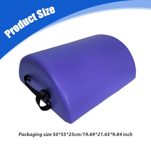 Portable Pilates Barrel with PU Leather Handles - Purple