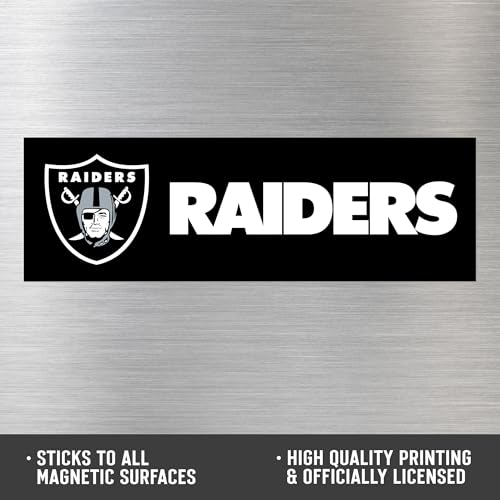 Las Vegas Raiders NFL Team Spirit Magnet - 4 x 10 Car & Home Décor