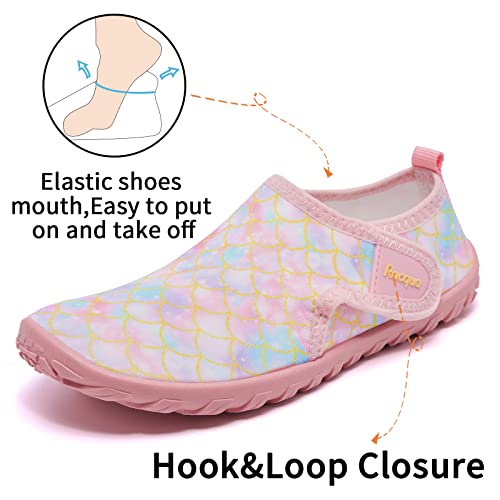 Racqua Mermaid Big Kid/Hdk1602 Water Shoes – Barefoot Quick-Dry Lightweight Aqua Shoes (2 Big Kid)