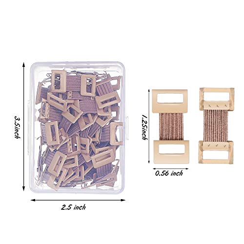 50 Pcs Elastic Bandage Clips with Metal Clasps - Storage Box