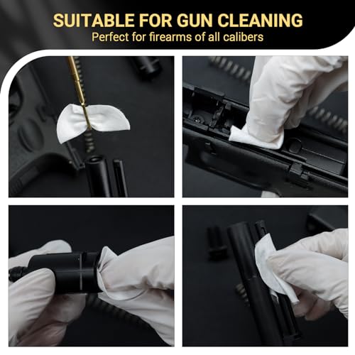 Gun Cleaning Patches - 600PCS Thick Lint-Free Pads with Storage Box