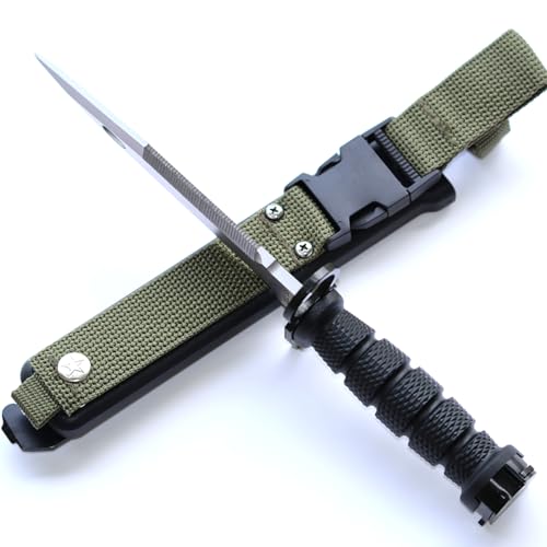 FARDEER M9 Style Fixed Blade Survival Knife - 12.8" Outdoor Utility Knife, QBZ95 Colors