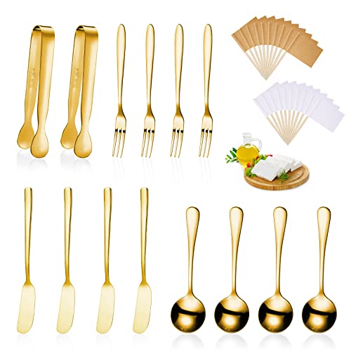 Patelai 14 Pcs Charcuterie Utensils Cheese Knife Set - Golden