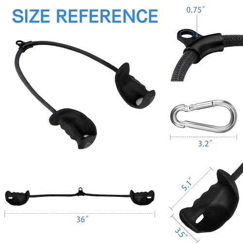 HXD-ERGO Bicep Rope with Ergonomic Handles for Arm & Biceps Training