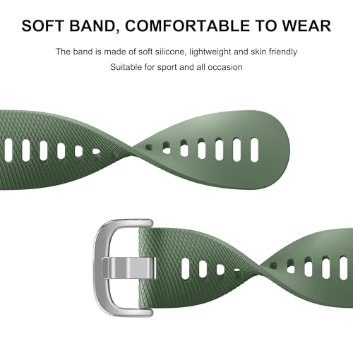 20mm Soft Silicone Replacement Watch Band for Garmin - Smoke Violet + Cactus + Starlight