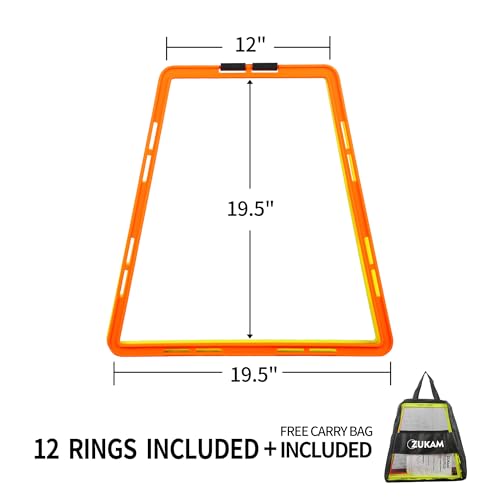 Trapezoid Agility Rings - Set of 12 for Speed Training