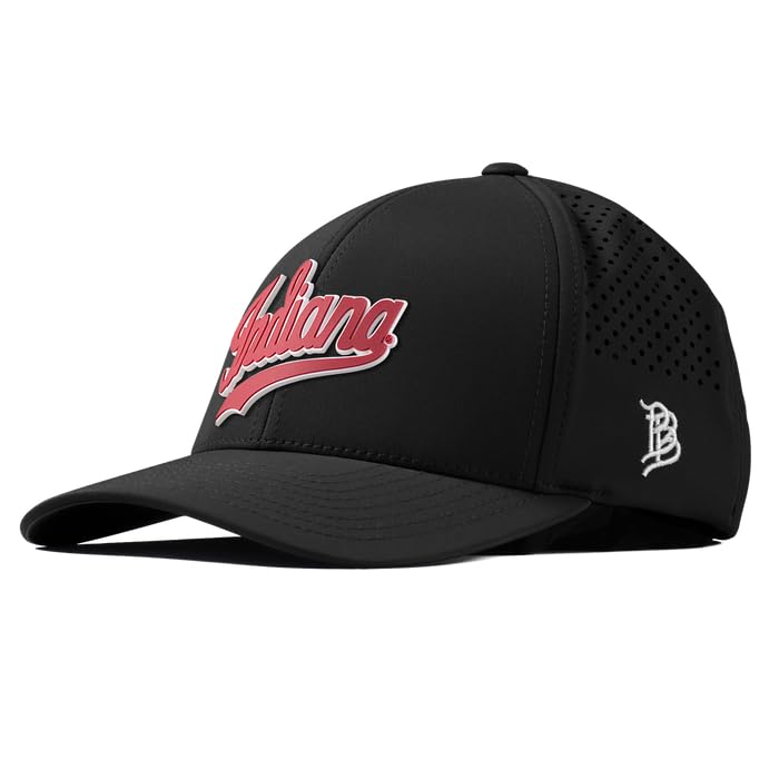 Branded Bills Indiana Script Curved Performance Hat - One Size, Black