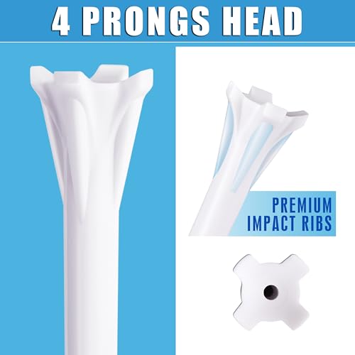 Champkey 170 Pack Assorted Plastic Golf Tees - 3 1/4" & 1 1/2" Long-Lasting Performance, Lower Contact & Enhanced Accuracy - Includes 2 Sizes