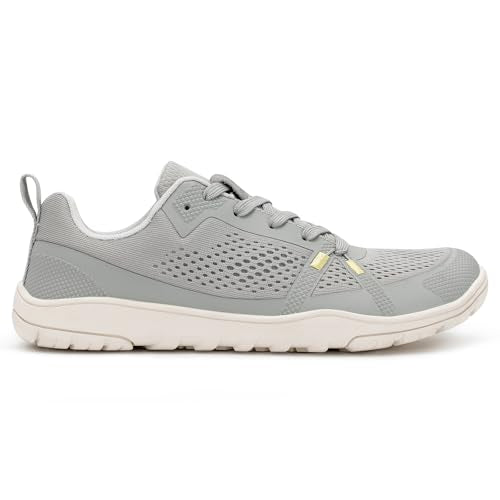 Pulltop Wide Toe Box Barefoot Trail Running Shoes for Women - Size 10, Lt Grey, Zero Drop, Minimalist Crossfit Sneakers