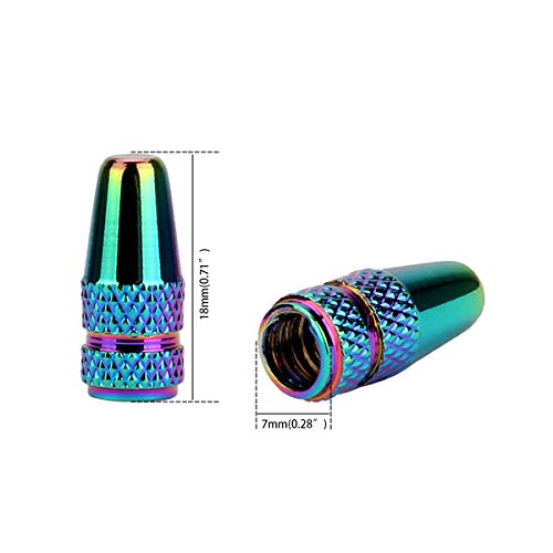 20pcs Multi-Color Presta Bicycle Valve Caps - Aluminum Dust Covers