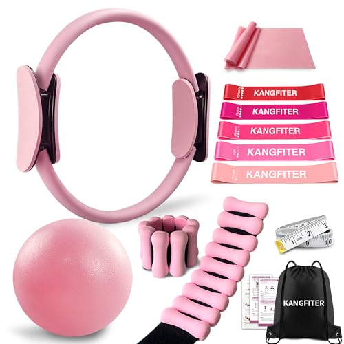 Pilates Equipment Kit with Ring, Ball, Weights & Resistance Bands