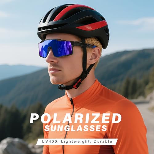 Polarized Sport Sunglasses for Men - UV Protection Cycling & Fishing