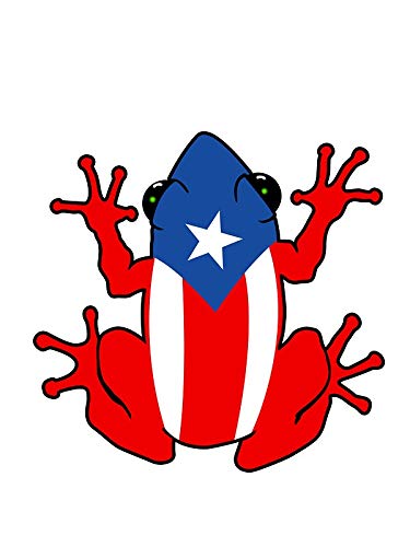 Puerto Rican Coqui Frog Vinyl Sticker - Durable Weatherproof Decal