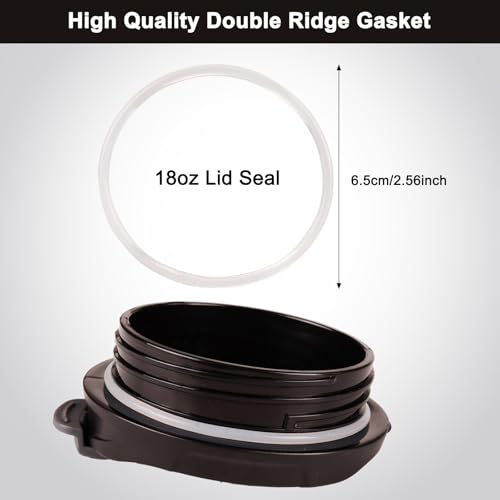 5 Pack Replacement Gasket Seals for 18oz Travel Mug - Leak-Proof