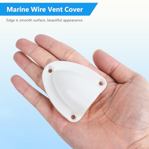 4-Pack Marine Clamshell Wire Vent Cover - 2.5-inch Nylon - White