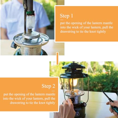 FUYITE 22 Pcs Propane Lantern Mantles U Shape Gas Lamp Covers Outdoor Camping