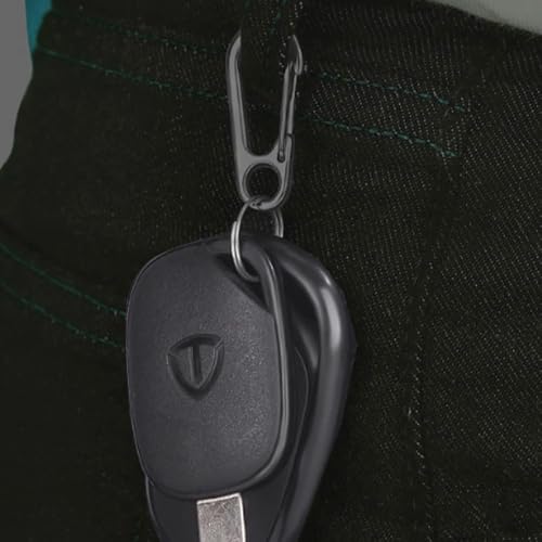 10-Piece Mini Keychain Carabiner Clips - Durable Metal Spring Snap Hooks