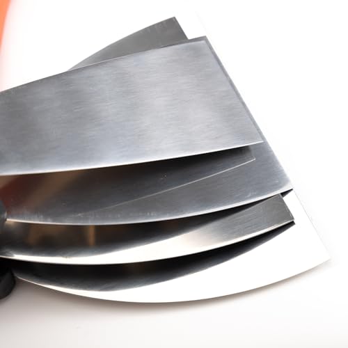 5Pcs Metal Putty Knife Set Spackle Knife Tool Knives Spackling Knife No Rusting For Repairing Drywall Removing Wallpaper Mud Applying Putty Plaster Cement Adhesive