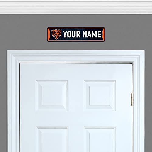 Personalized Chicago Bears Metal Street Sign - 4" x 15"