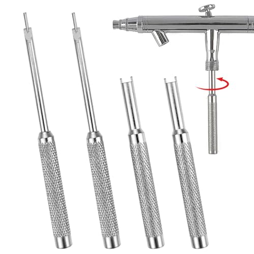 Airbrush Maintenance Tool Set - 2 Needle Nuts & Valve Screwdrivers