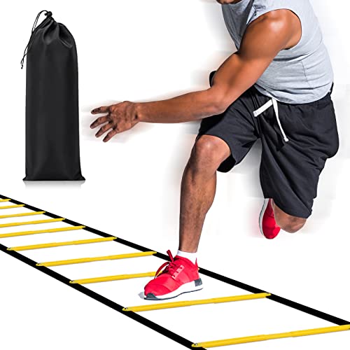 Agility Ladder 12 Rung 20 FT Speed Training - Yellow