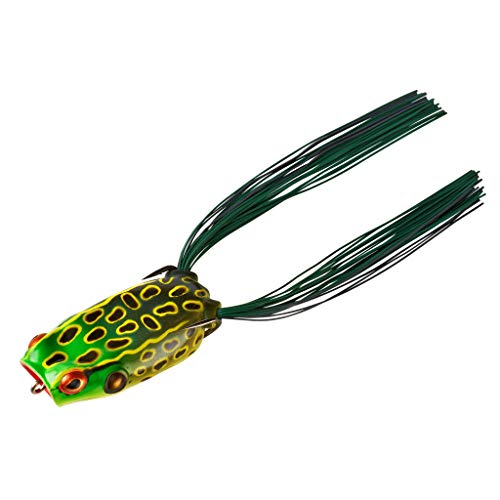 Topwater Bass Fishing Frog Lure with Weedless Hooks - Bullfrog