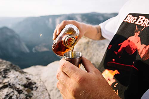 Collapsible Shot Glass - 2 oz Stainless Steel - BPA Free