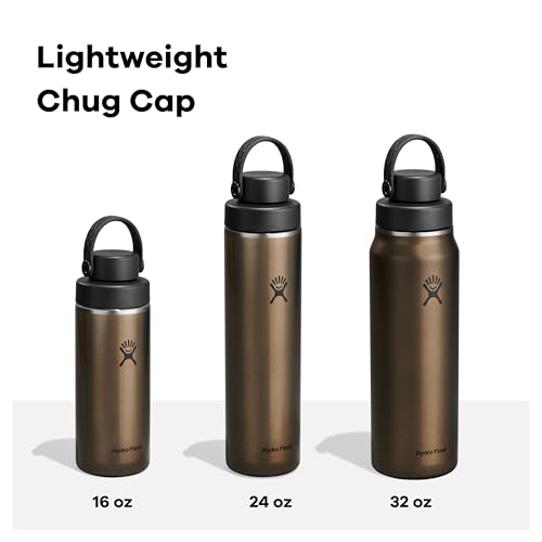 Hydro Flask Lightweight Obsidian 24 oz Wide Flex Chug Cap Stainless Water Bottle