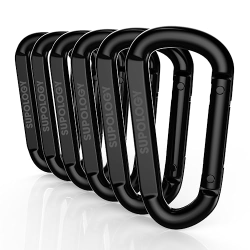 Heavy Duty Carabiner Clip - 3-Inch Steel Spring Hook for Hiking, Camping, Dog Leash & Keychain