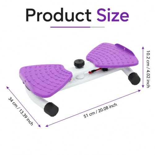 Non-Slip Dual Pedal Waist Twister Exercise Machine - Purple