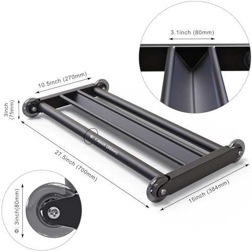Glute Ham Glider - Hamstring Roller with V Bar, 27.5" x 15"