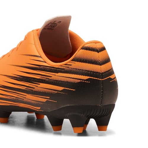 PUMA Kids' Attacanto Firm Ground Soccer Shoes - Heat Fire-Black, Size 8