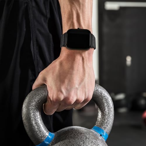 Nylon Watch Bands for Amazfit Bip 6/5/Active Max - Black, Army Green, Blue-Gray