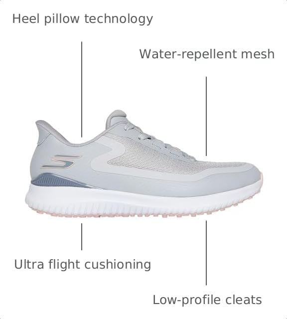 Women's Golf Slip-Ins Shoes with Ultra Flight Cushioning - White/Silver