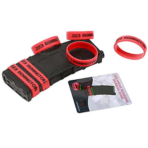 Magazine Marking Bands - 6 Pack Red-Black Silicone