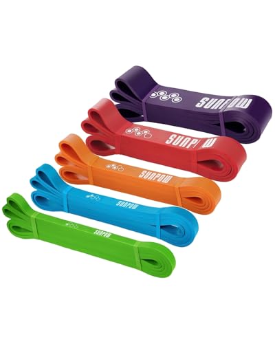 Pull Up Assistance Bands Set of 5 - Multicolor (5-145lbs) Heavy Duty Resistance Bands for Home Workout & Strength Training