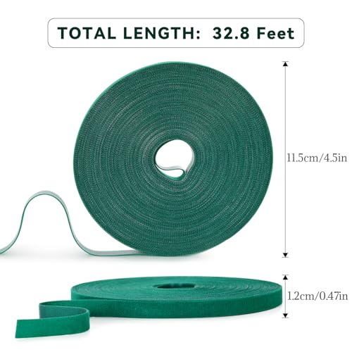6 Rolls Garden Tie Tape, 196.8 Ft Lawn Plant Ties, Reusable Plant Garden Ties, 1/2''Plant Tape for Climbing Plants, Adjustable Plant Straps for Gardening, Home, Office (196.8 Feet)