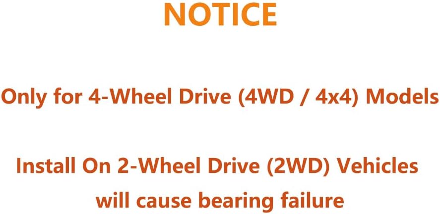 WEIZE 4WD Front Wheel Bearing & Hub Assembly - Fits Chevy GMC Silverado, Tahoe, Cadillac Escalade, 2pc
