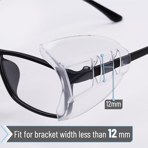 Safety Side Shields for Glasses - 10 Pcs Eyewear Protection