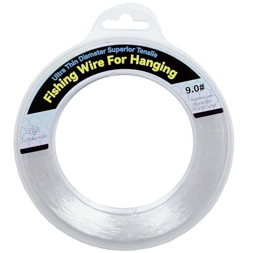Clear Monofilament Fishing Line - 0.5mm 656ft 29lb Invisible Hanging Wire