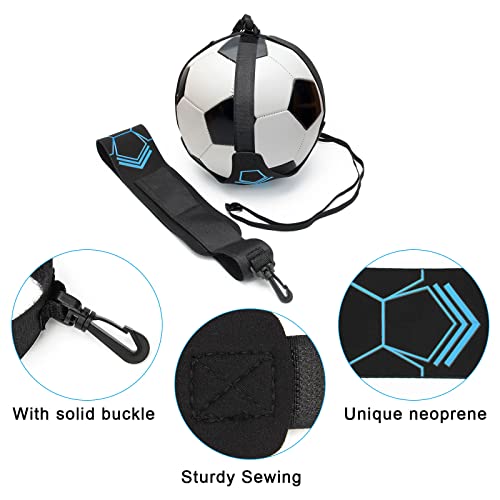 Solo Soccer Kick Trainer - Hands-Free Practice Aid - Blue