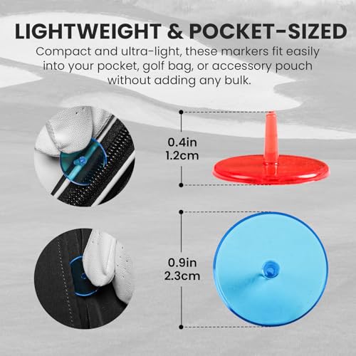 Transparent Golf Ball Markers - 50 Pcs Colorful Plastic Set