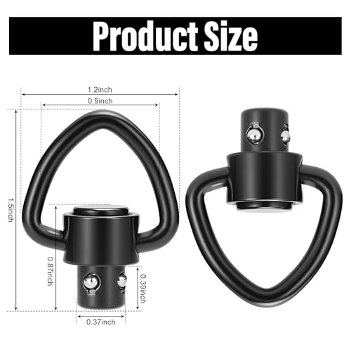 Quick Detach Sling Swivel Attachments - 4 Pcs 1" Heavy Duty