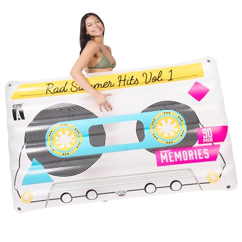 BigMouth Inc. Giant Retro Pool Float, Blow Up Raft, Over 5 Feet Long,