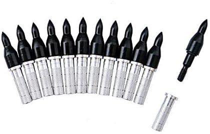 TIGER ARCHERY Aluminum Inserts .244/6.20mm - Bullet Field Points 5/16 for Carbon Arrows