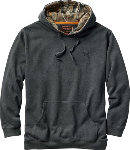 Legendary Whitetails Buck Commander Trailhead Camo Hoodie – Standard, Large, Charcoal Heather