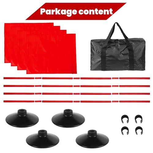 5FT Soccer Corner Flags Set of 4 with Rubber Bases for Agility Training